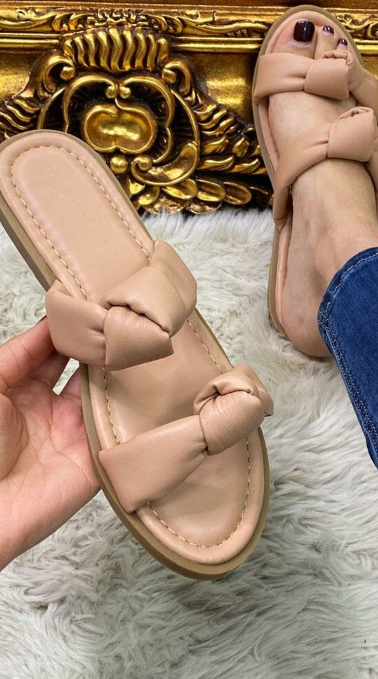 Elra Faux Leather Knotted Sandals