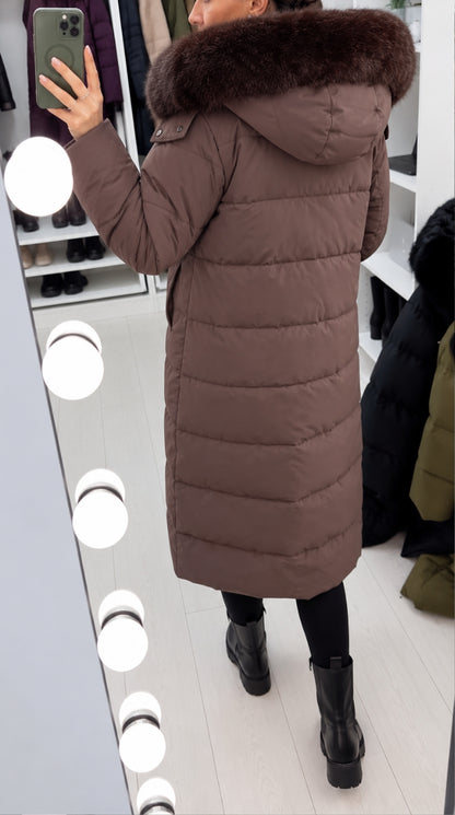 Klarissa Padded Faux Fur Hooded Coat
