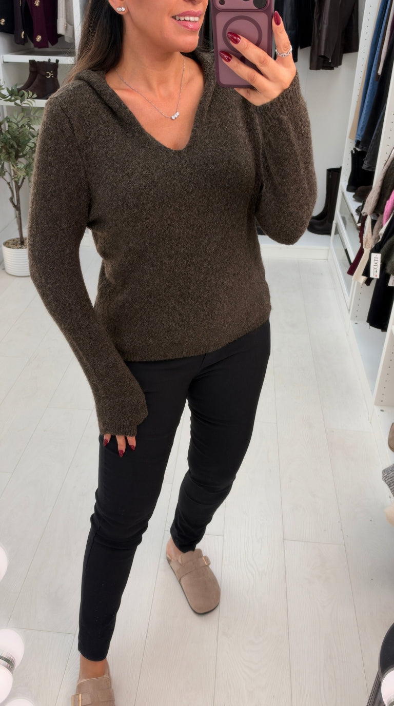 Cinda Plain Super Soft Hooded Jumper