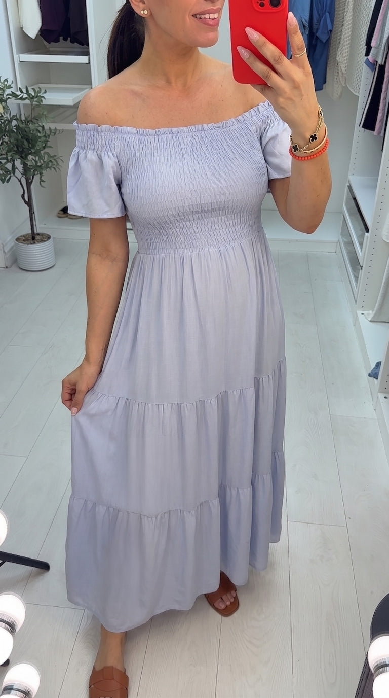 Delanie Plain Elasticated Bust Maxi Dress