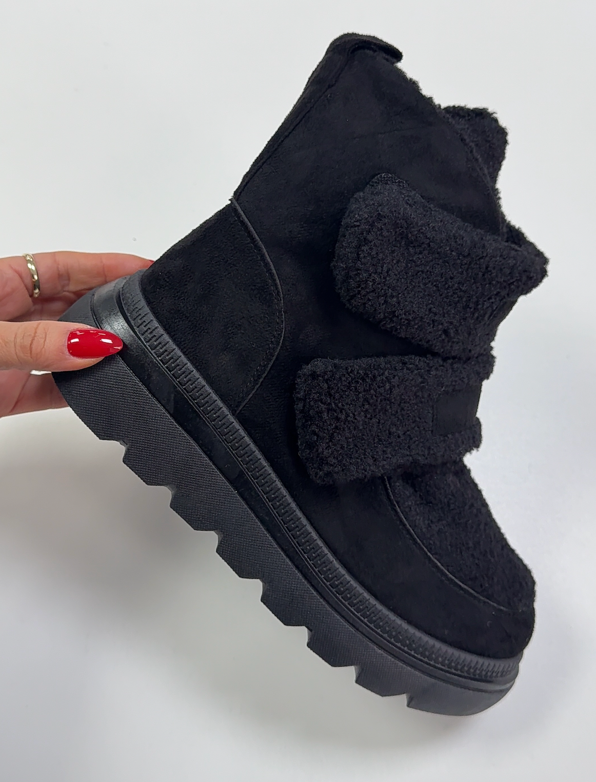 Alessia Boucle Detailed Chunky Sole Boots