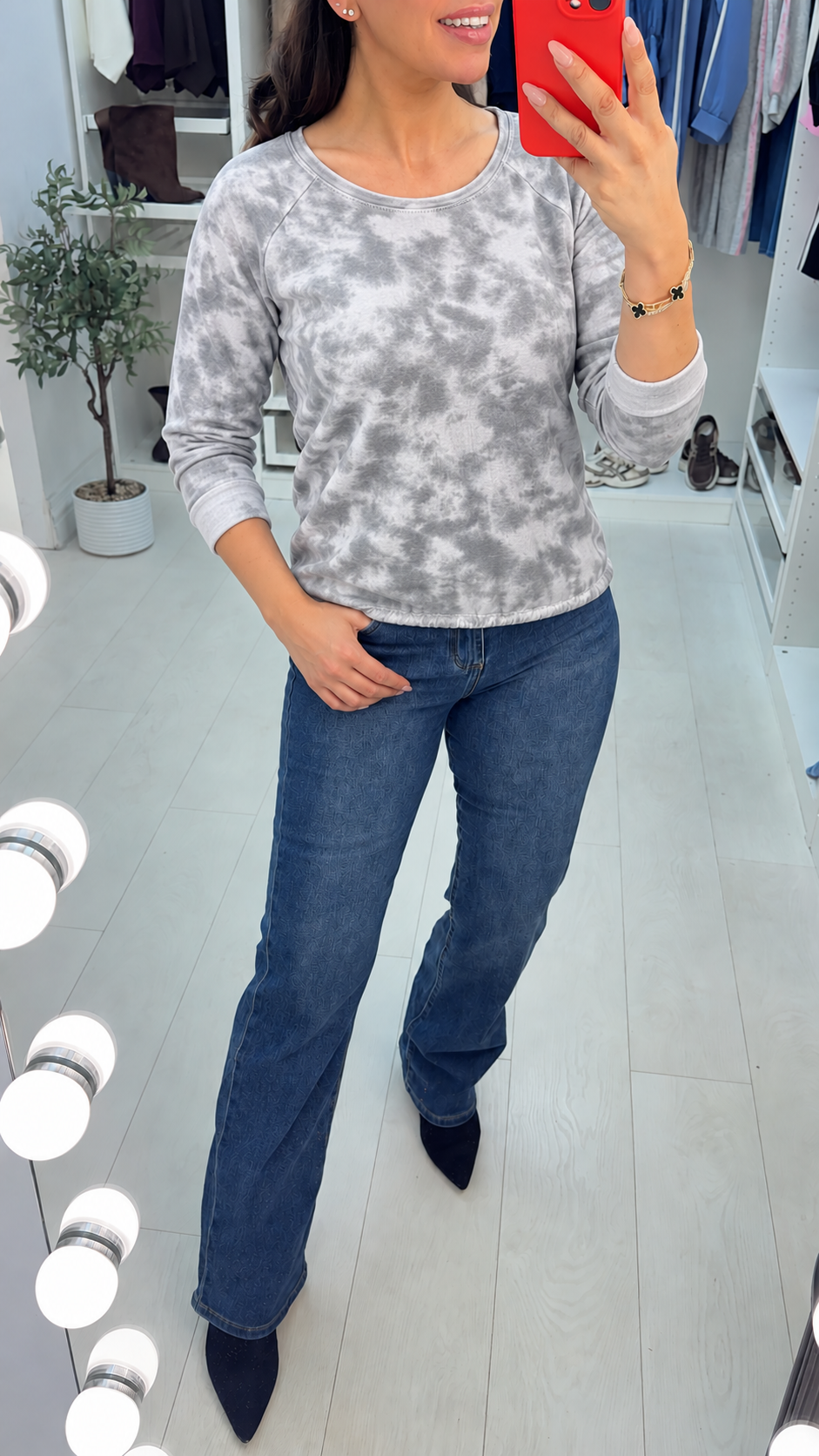 Flack Tie Dye Drawstring Sweatshirt