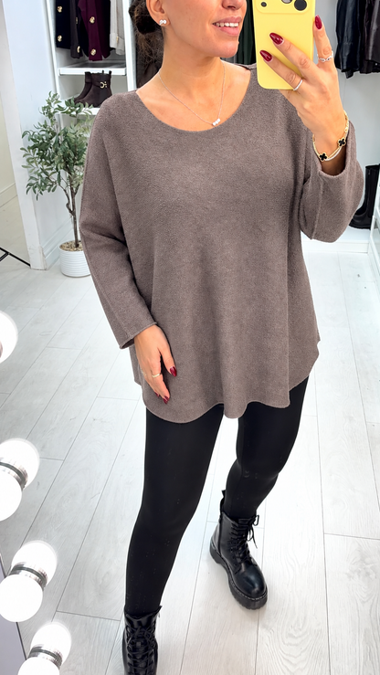 Adela Plain Loose Fit Jumper