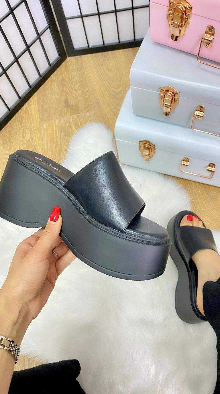 Addie Wedge Platform Mule Slider