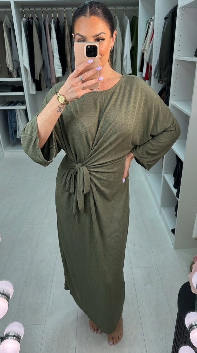 Tabina Tie Front Maxi Dress