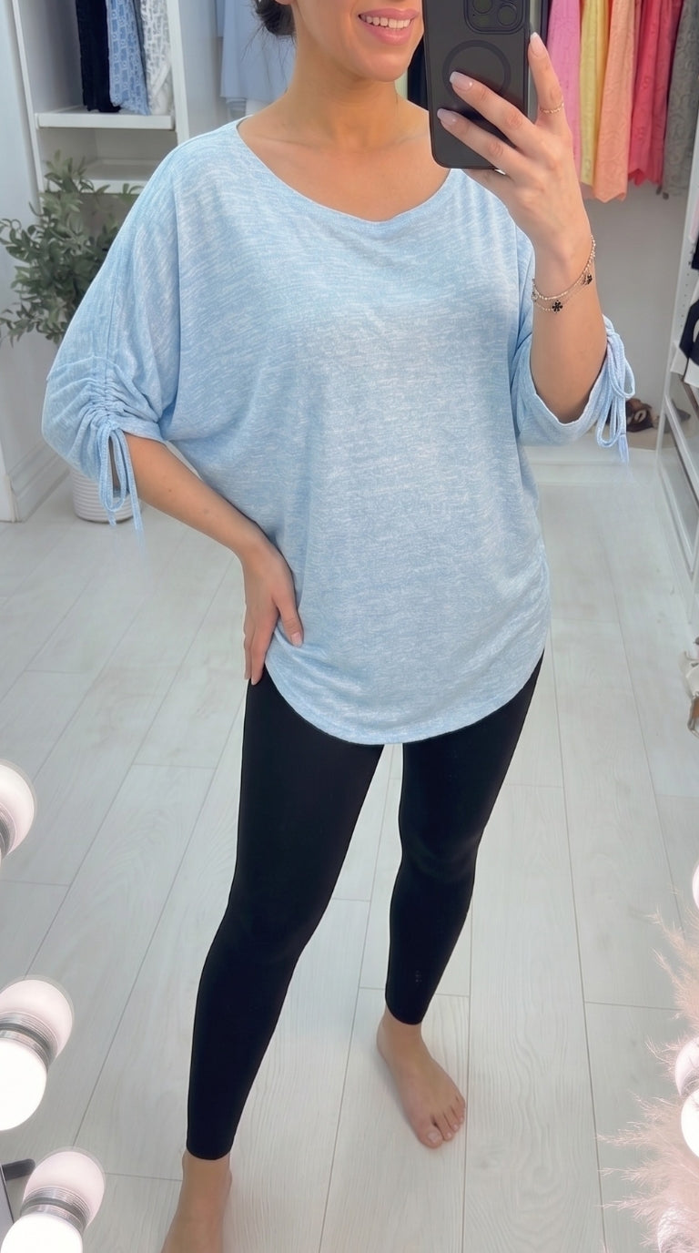 Adara Drawstring Sleeve Top