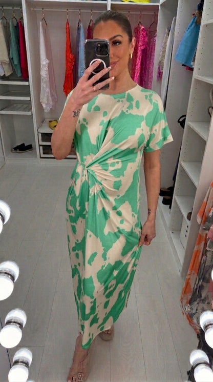 Naya Tie Front Midi Dress