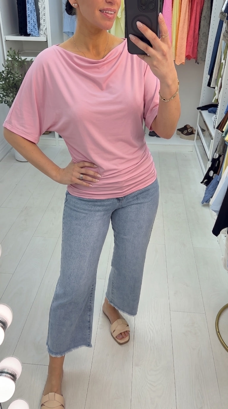 Hettie Plain Ruched Side Top