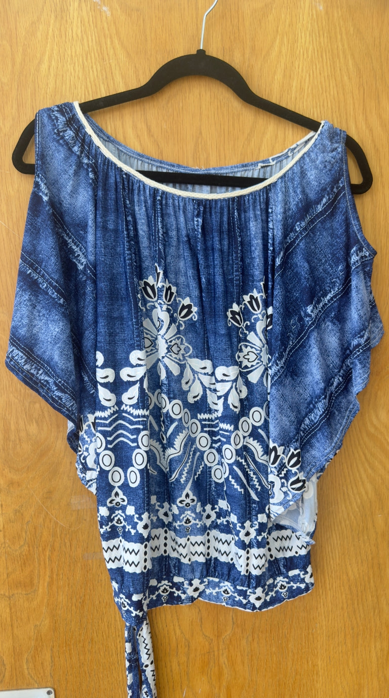 Violetta Tie Side Cold Shoulder Magic Top