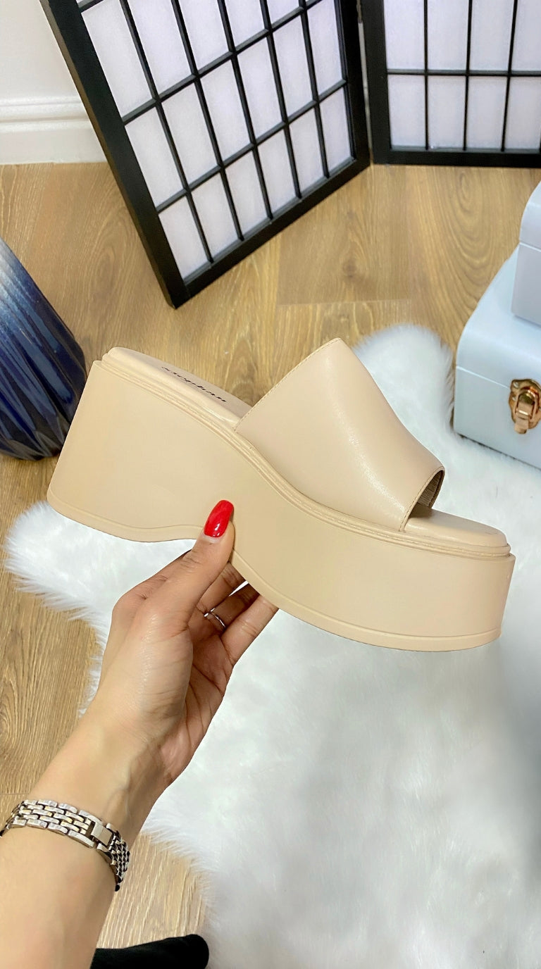Addie Wedge Platform Mule Slider