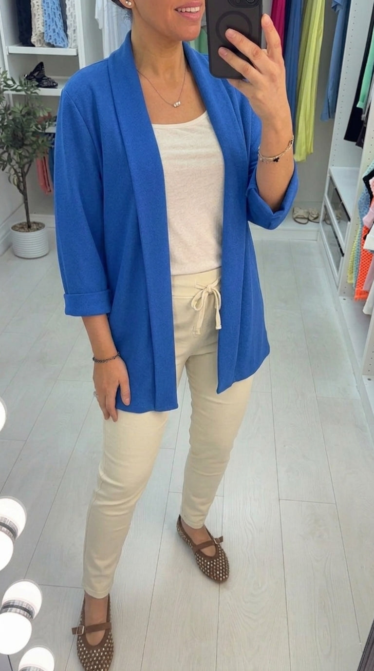 Diane Plain Open Front Lightweight Blazer