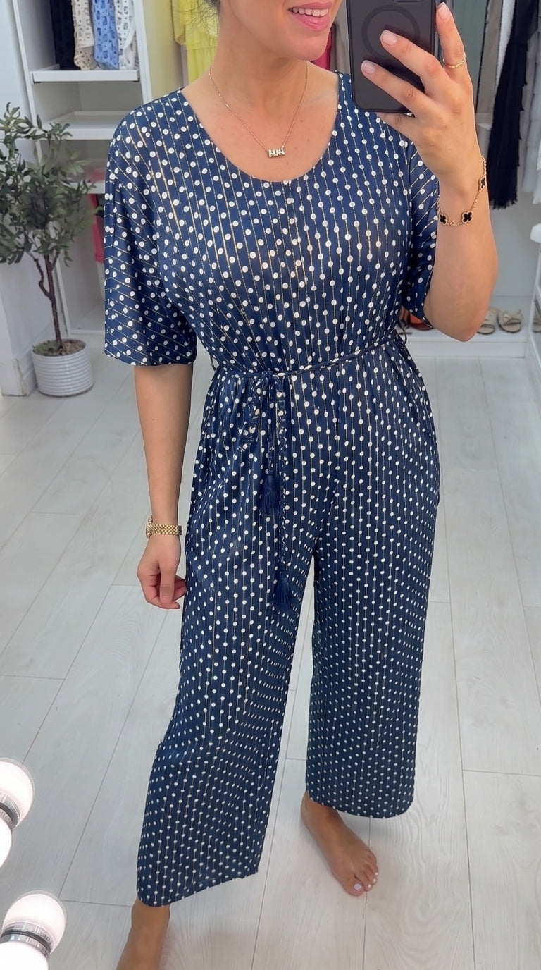 Gelato Polka Dot Print Jumpsuit