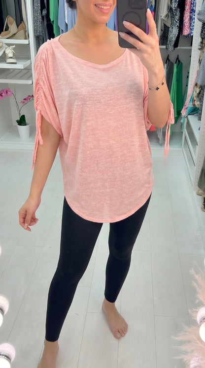 Adara Drawstring Sleeve Top