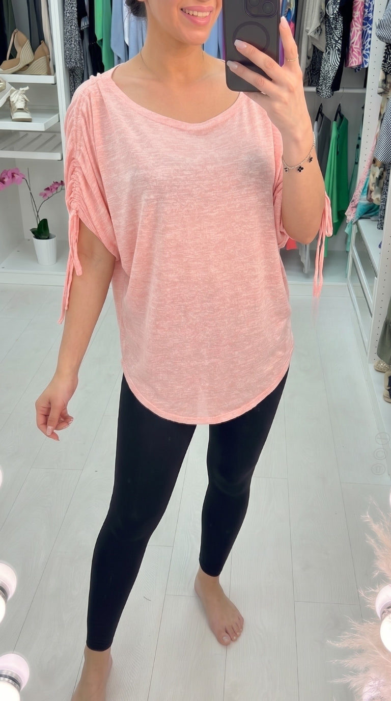 Adara Drawstring Sleeve Top