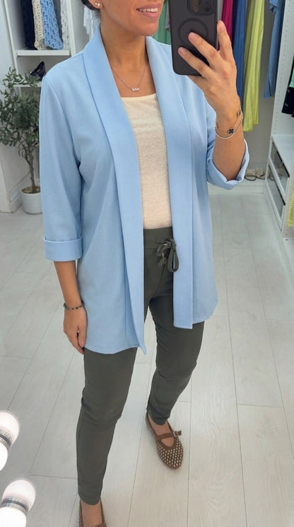 Diane Plain Open Front Lightweight Blazer