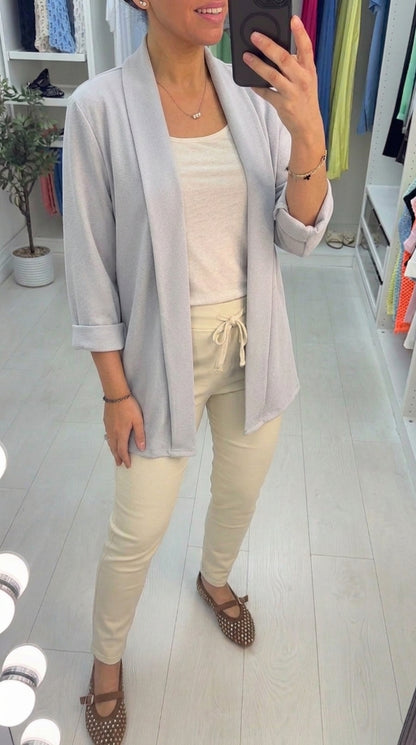 Diane Plain Open Front Lightweight Blazer
