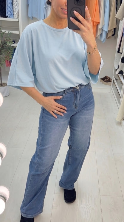 Ellis Plain Bubble Hem T-Shirt