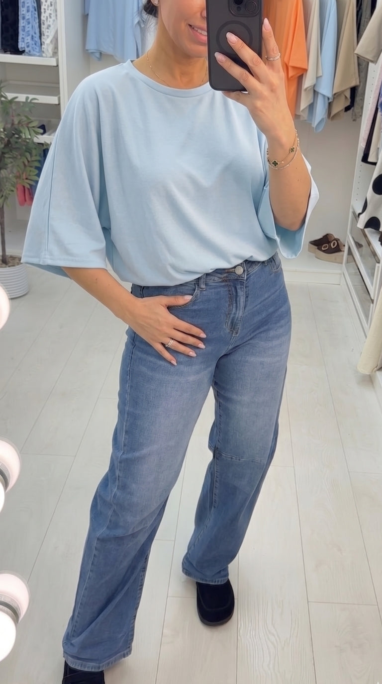 Ellis Plain Bubble Hem T-Shirt