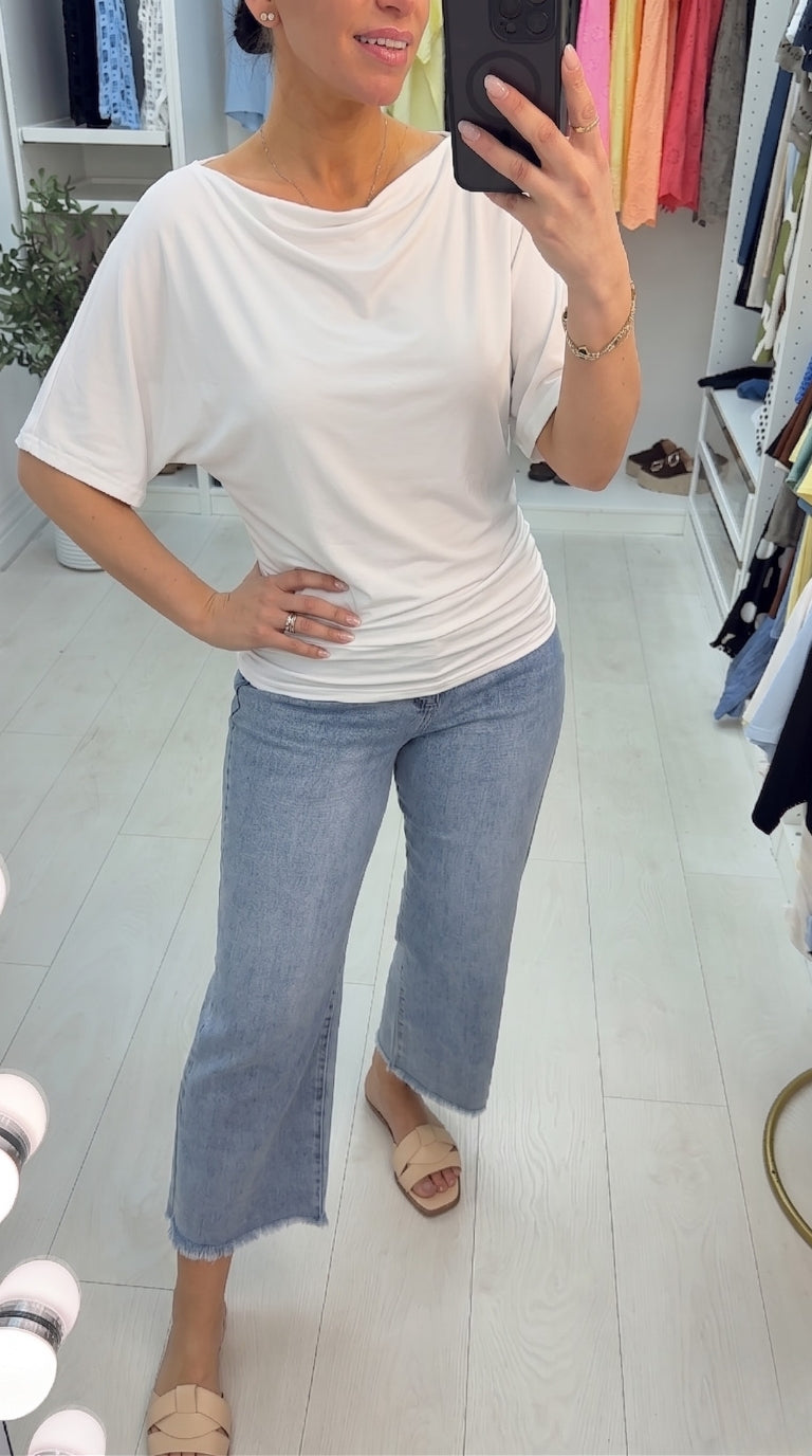 Hettie Plain Ruched Side Top