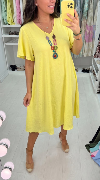 Amira Loose Fit Dress With Necklace