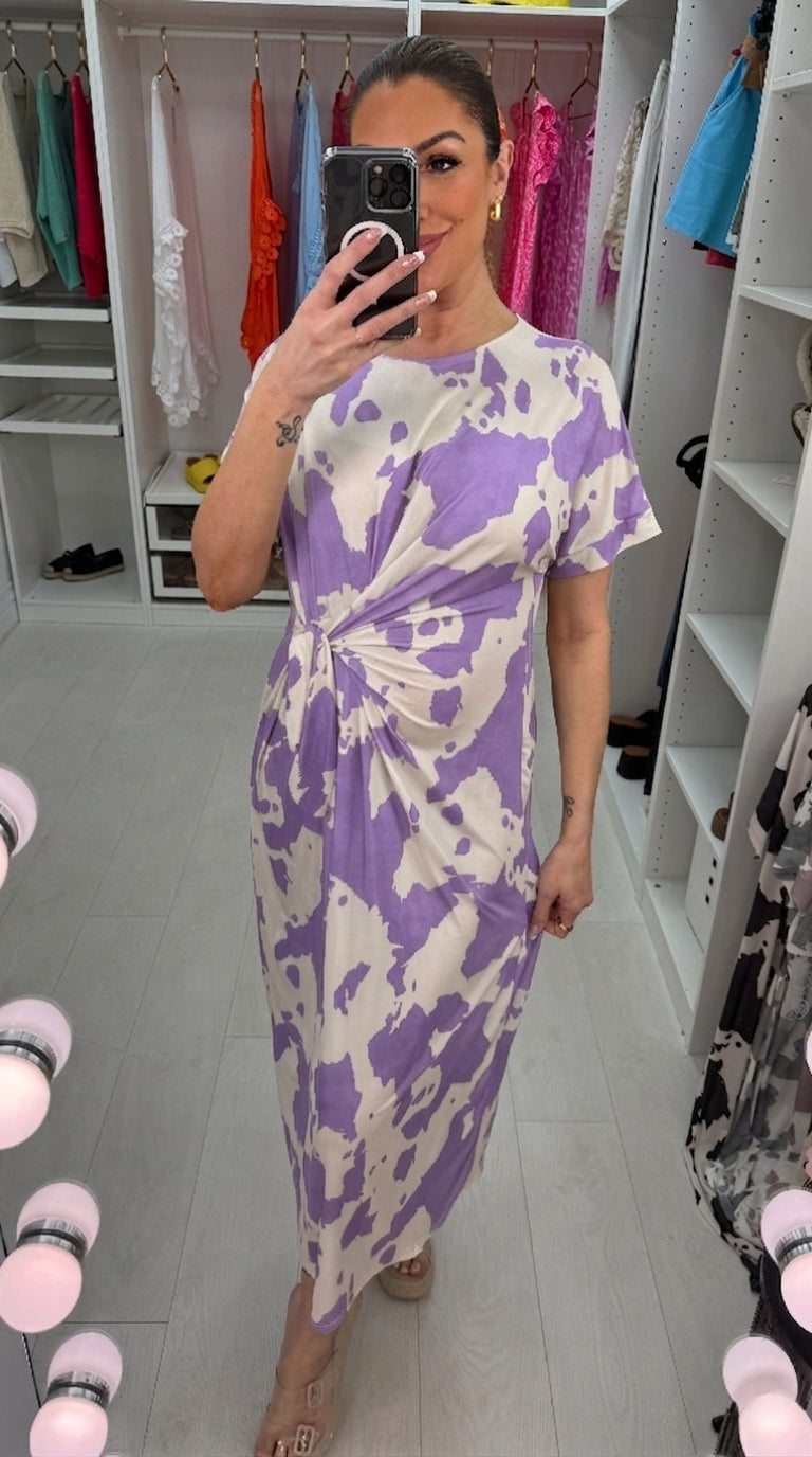 Naya Tie Front Midi Dress