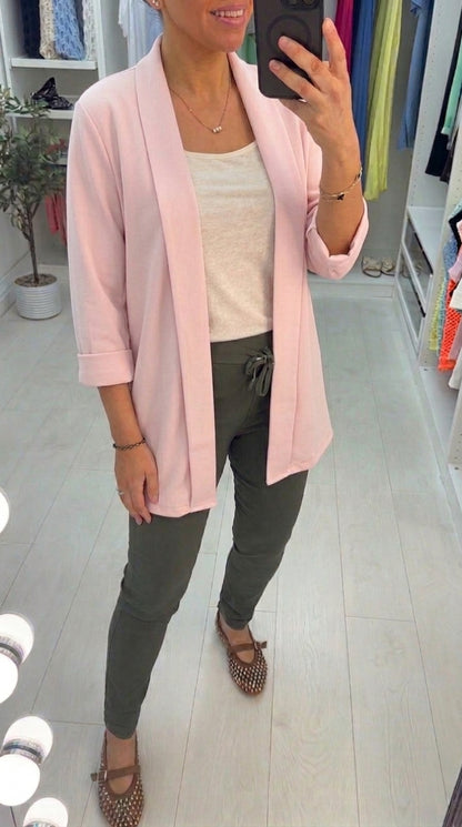 Diane Plain Open Front Lightweight Blazer