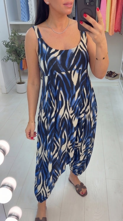 Brookie Oversized Animal Print Jumpsuit