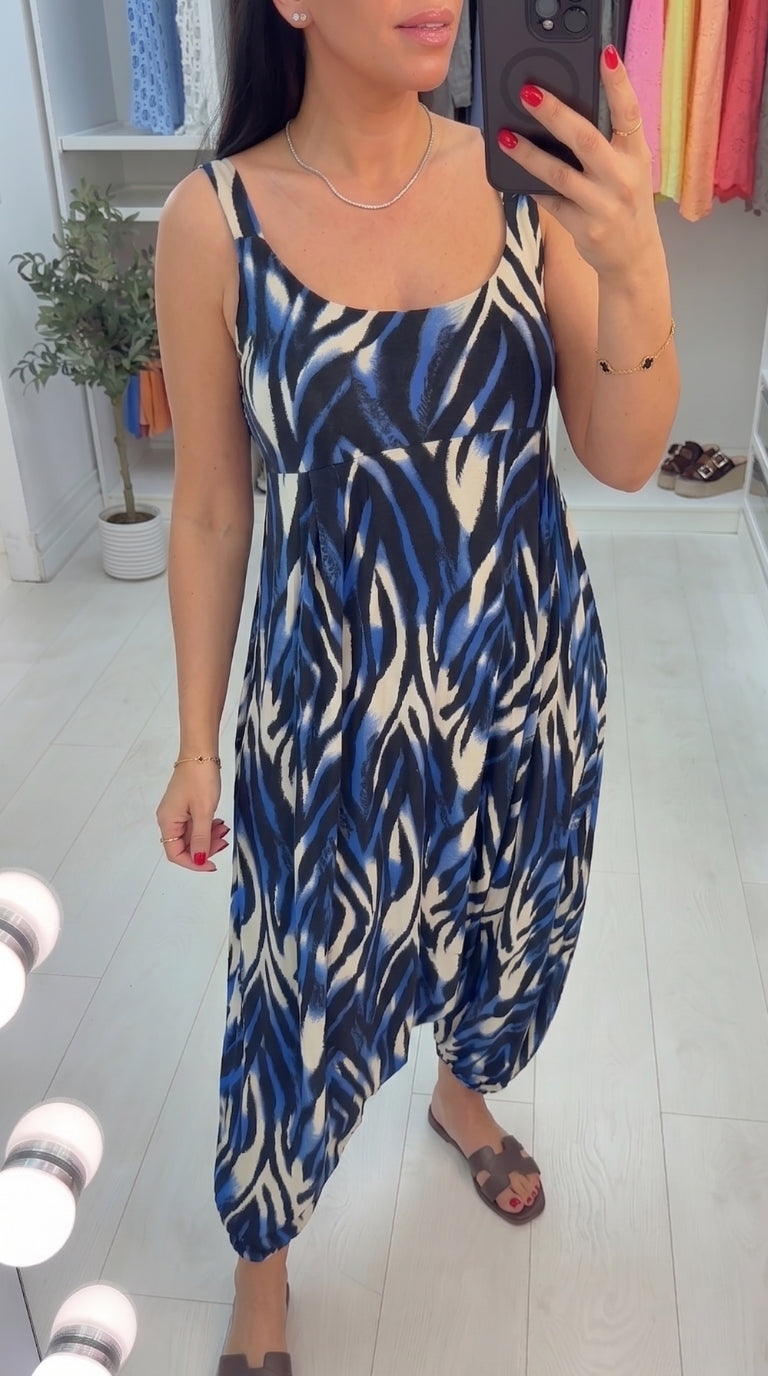 Brookie Oversized Animal Print Jumpsuit