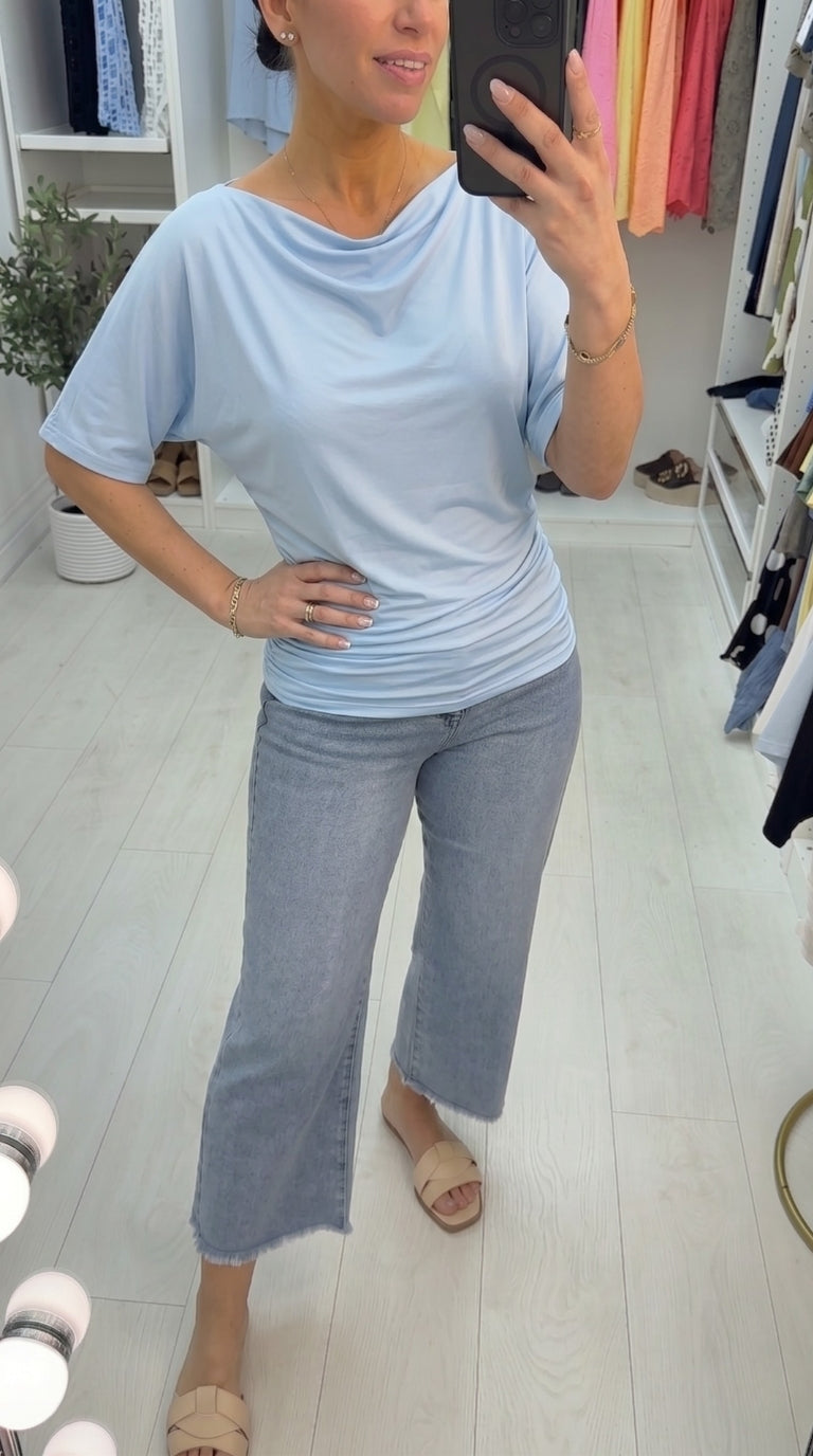 Hettie Plain Ruched Side Top
