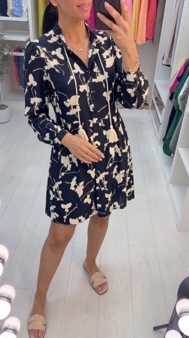 Denby Abstract Print Smock Dress