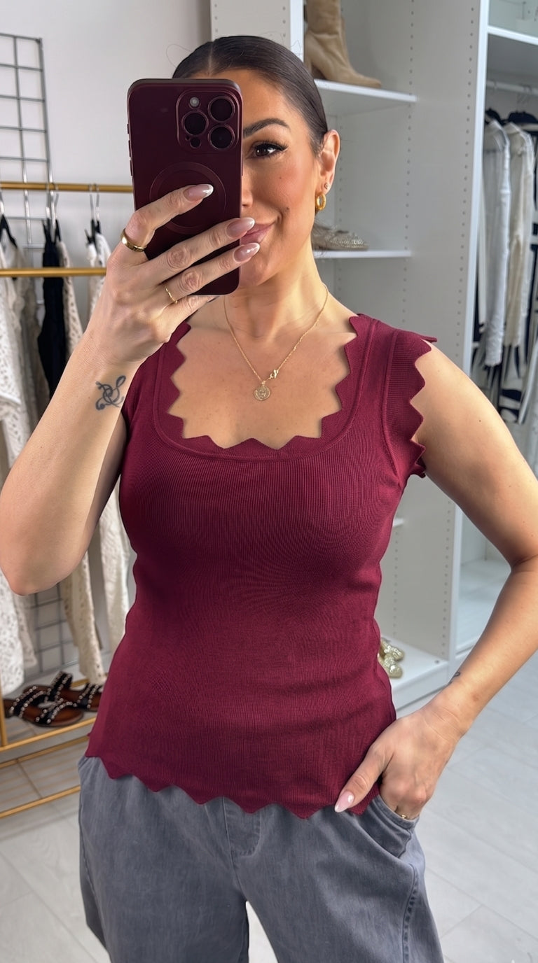 Lyndsey Zig Zag Trim Vest