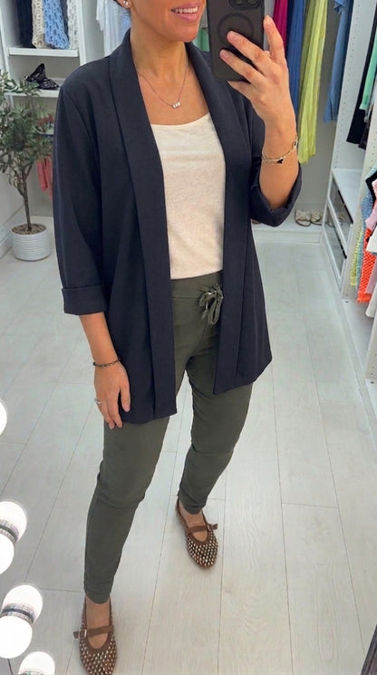 Diane Plain Open Front Lightweight Blazer