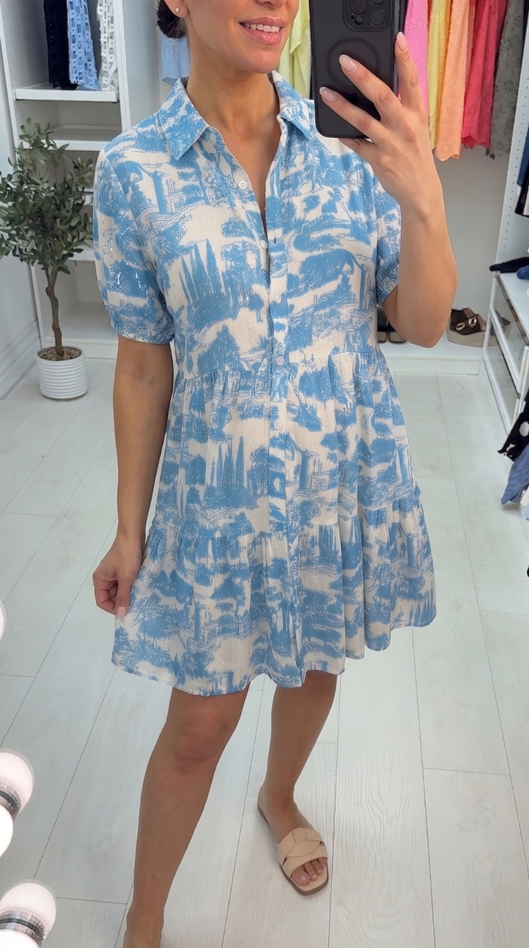 Darlena Jungle Print V Neck Midi Dress