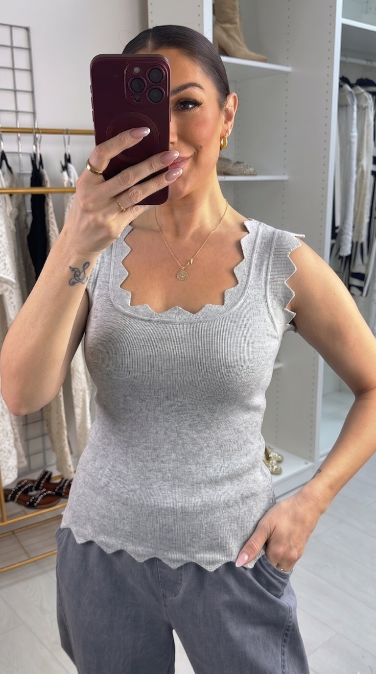 Lyndsey Zig Zag Trim Vest