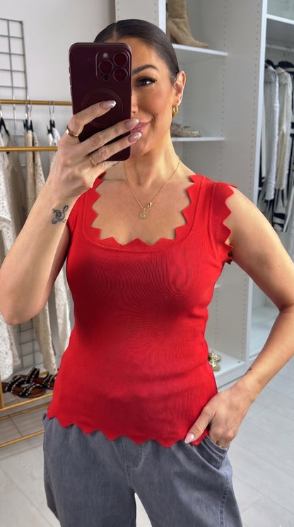 Lyndsey Zig Zag Trim Vest