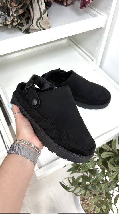 Cyndy Faux Suede Clogs