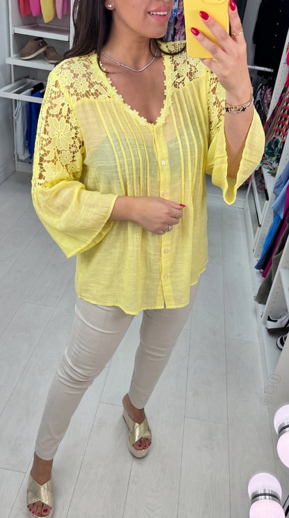 Cheyenne Plain Crochet Blouse