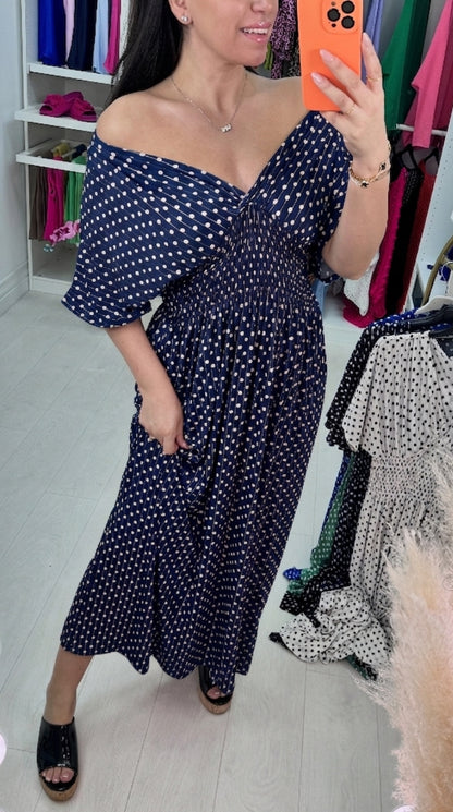 Giulia Polka Dot Magic Maxi Dress