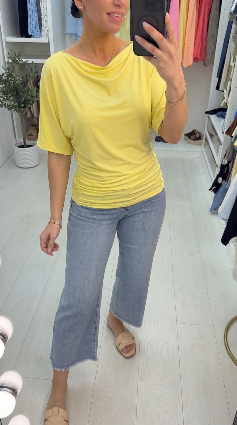 Hettie Plain Ruched Side Top