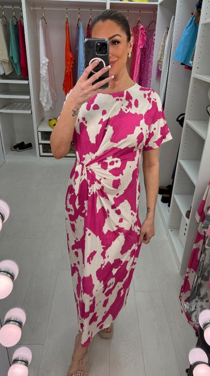 Naya Tie Front Midi Dress