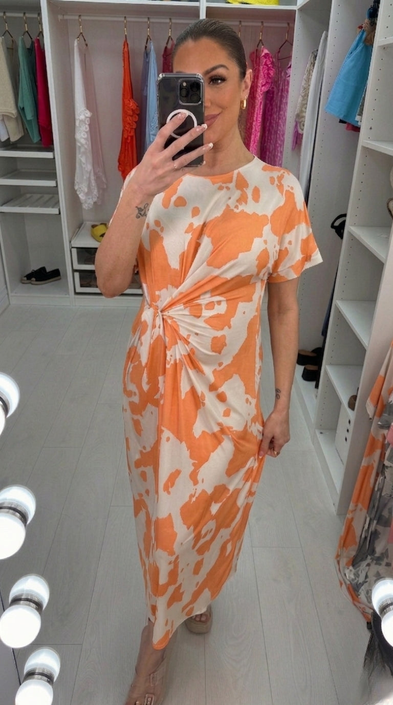 Naya Tie Front Midi Dress