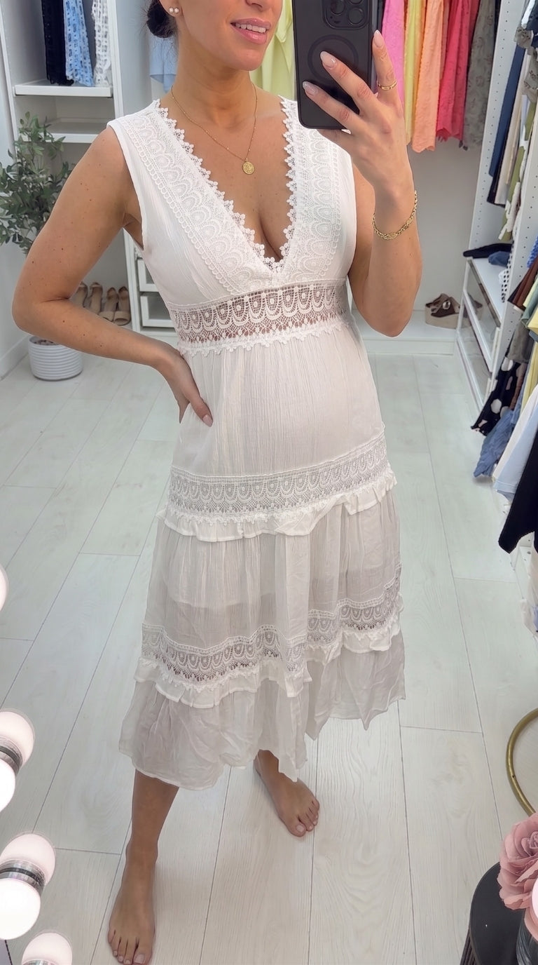 Juju Lace Trim Maxi Dress