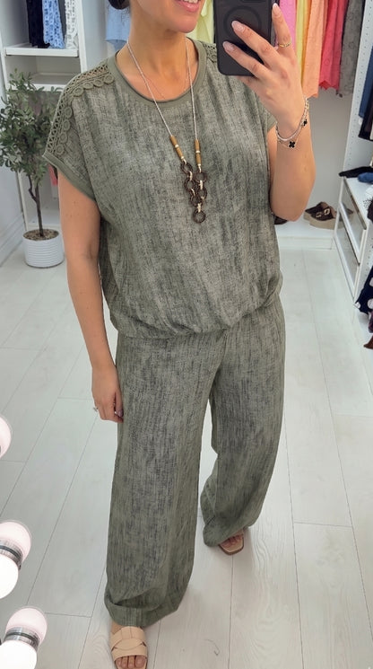 Maddie Crochet Detailed Necklace Co-ord Set