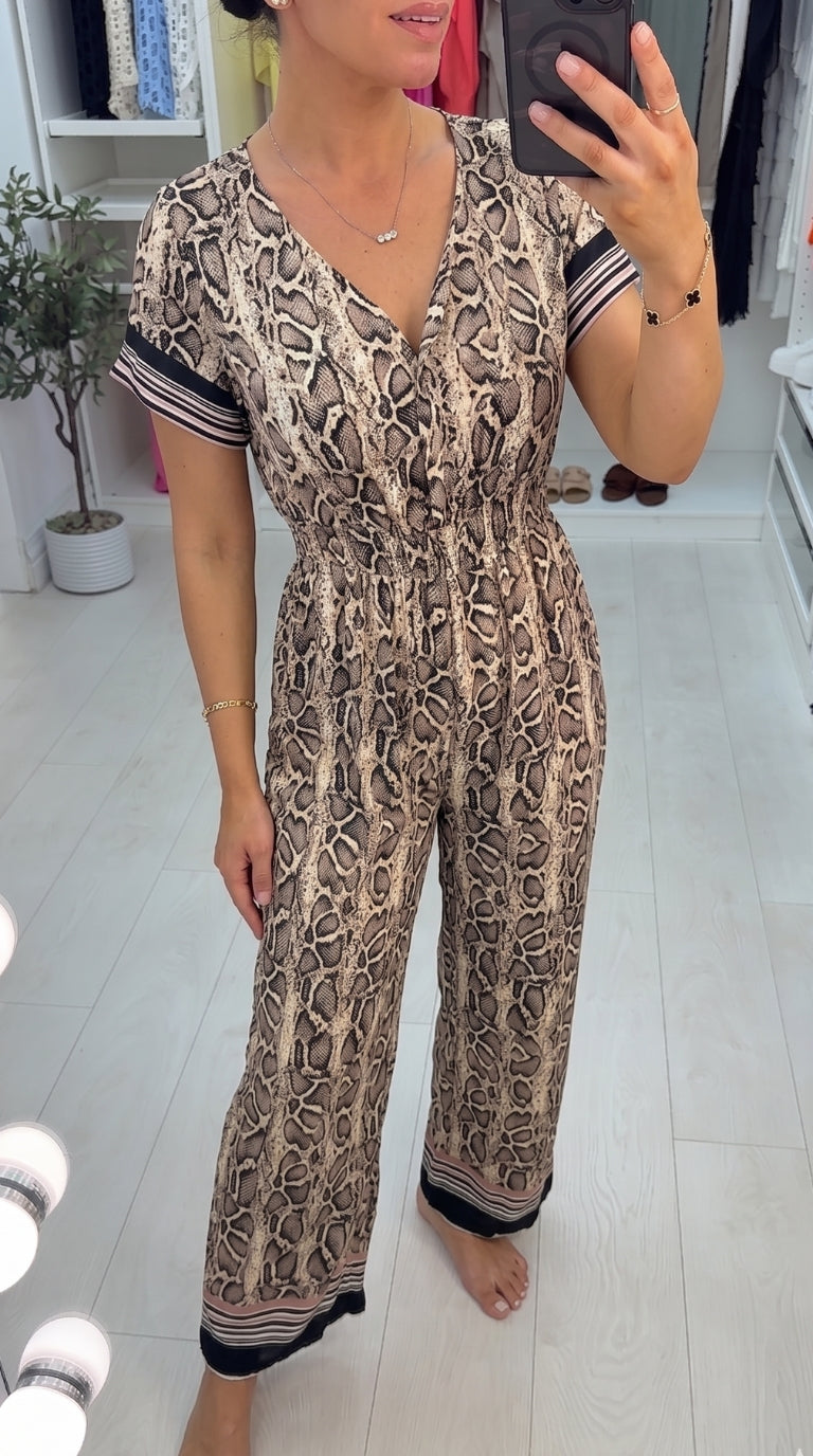 Amalinda Snakeprint Jumpsuit