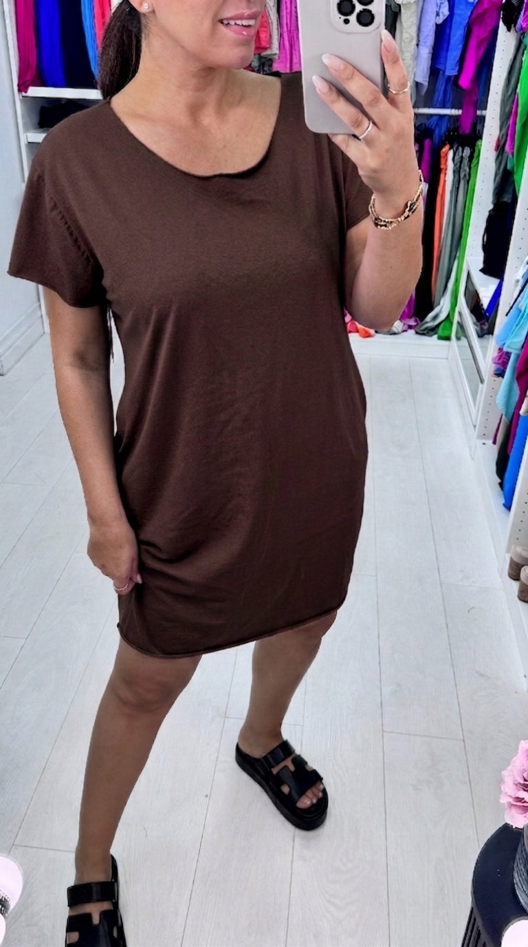 Carmen Plain Loose Fit Pocket Dress