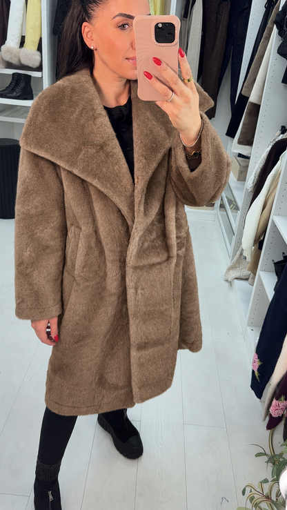 Maribella Faux Fur Oversized Coat