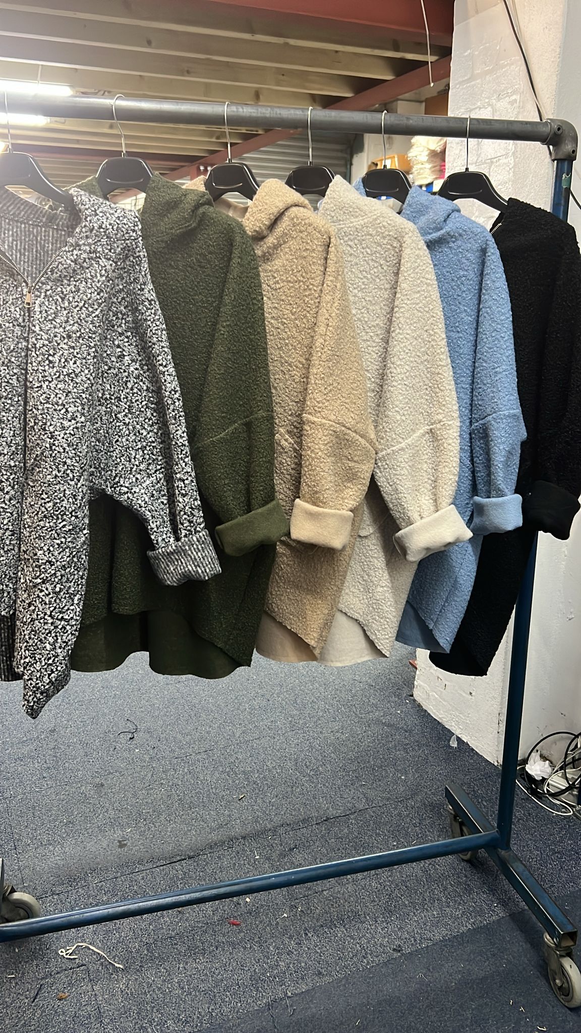 Judine Boucle Hooded Zip Jacket