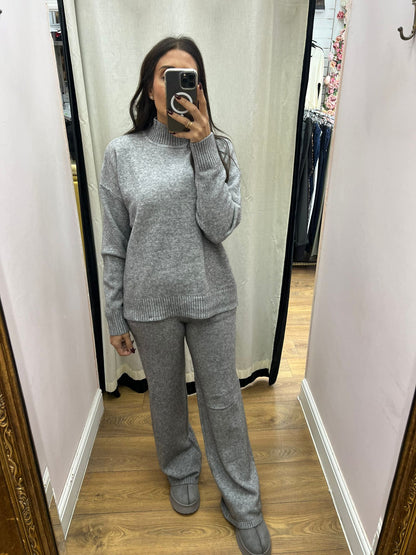 Hana Plain Knitted Loungewear Set