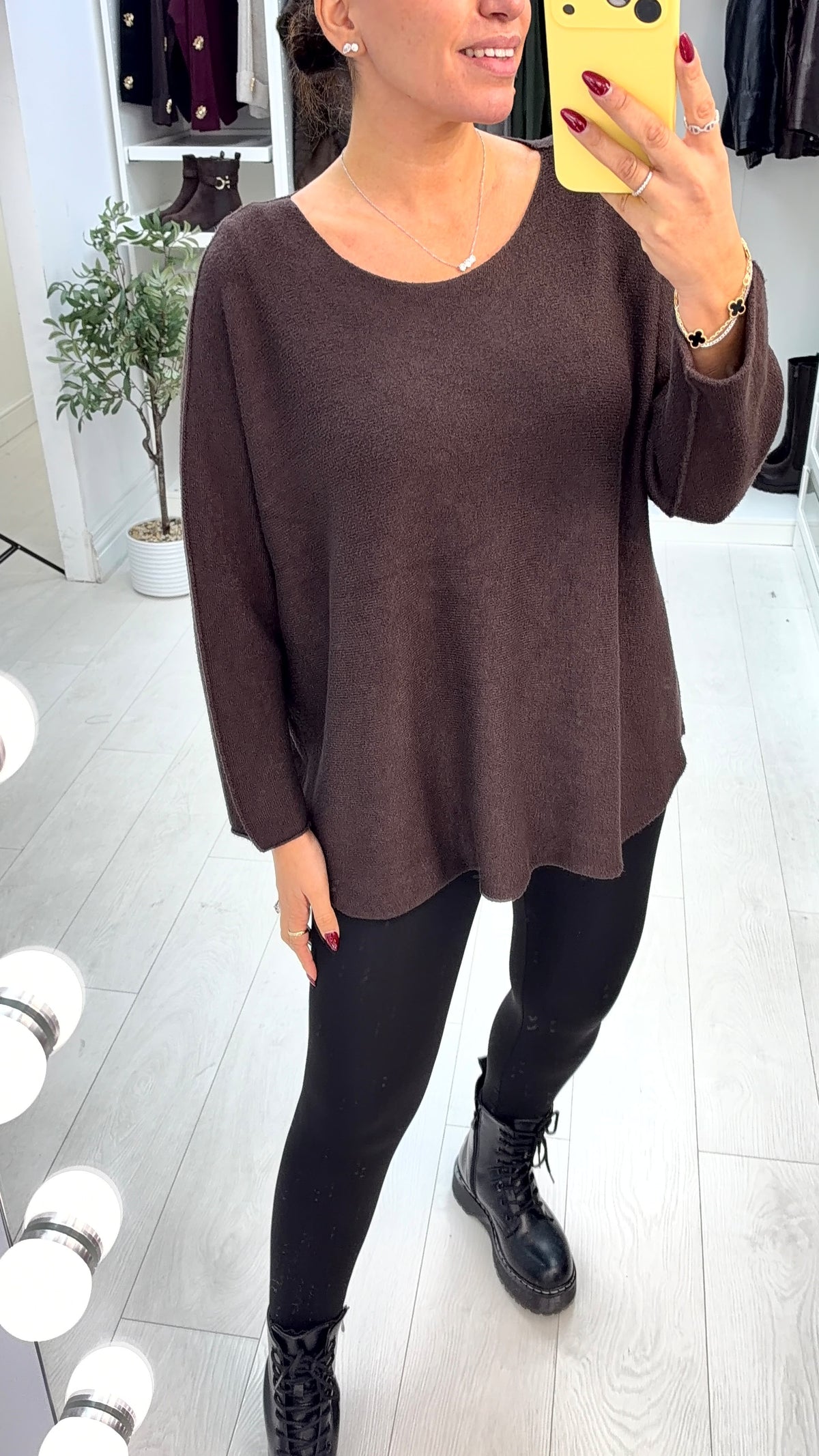 Adela Plain Loose Fit Jumper
