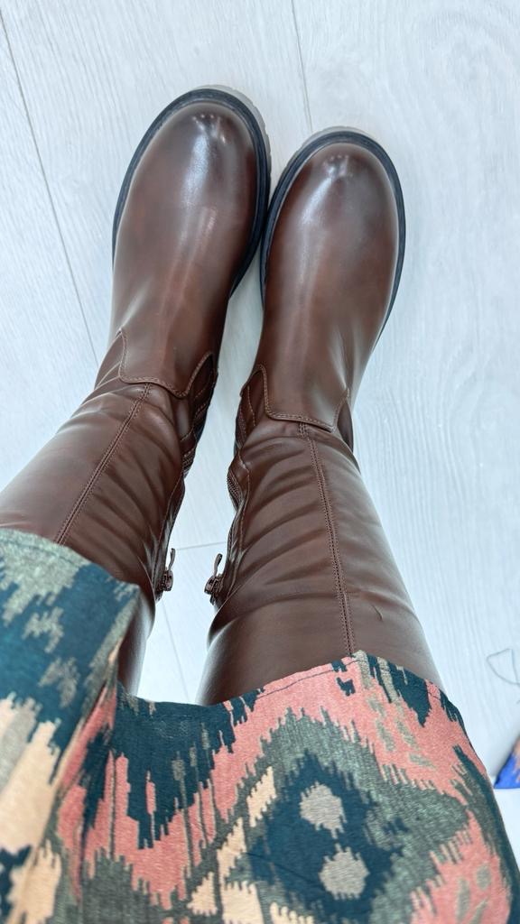 True Chocolate Knee High Boots